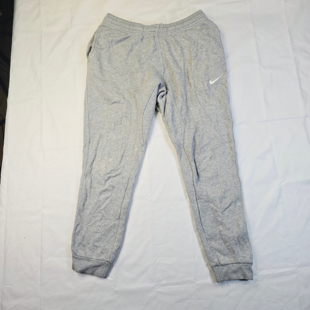 Nike Men's Sportswear Jogger Sweatpants Medium Gray Embroidered Swoosh Q51